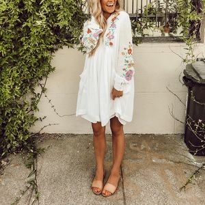 Free People Embroidered Sun Dress